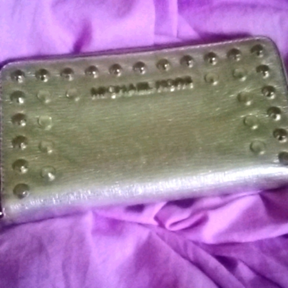 Michael kors silver bling wallet shiny glam